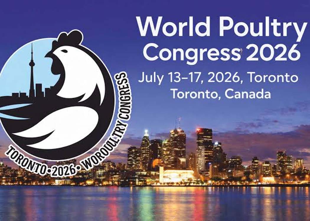 Promotional visual for the World's Poultry Congress 2026 highlighting the upcoming international poultry science conference in Toronto, Canada.